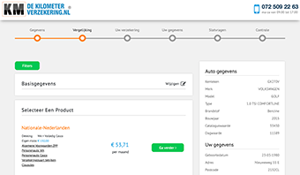 De Kilometerverzekering vergelijker